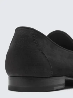 Black nubuck Appia penny loafer