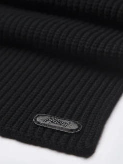 Black wool scarf