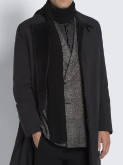Black wool scarf