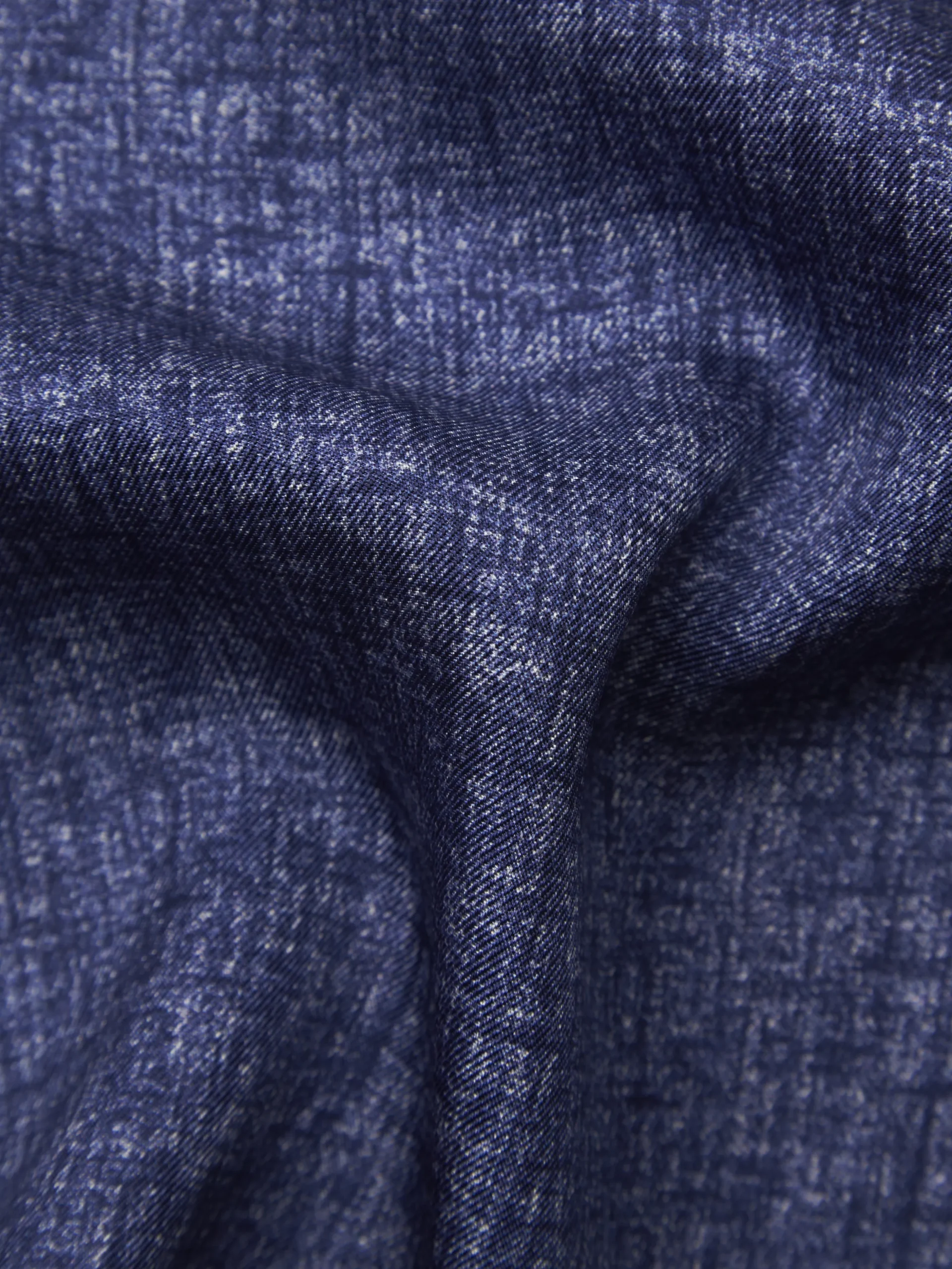 Blue and grey silk pocket square