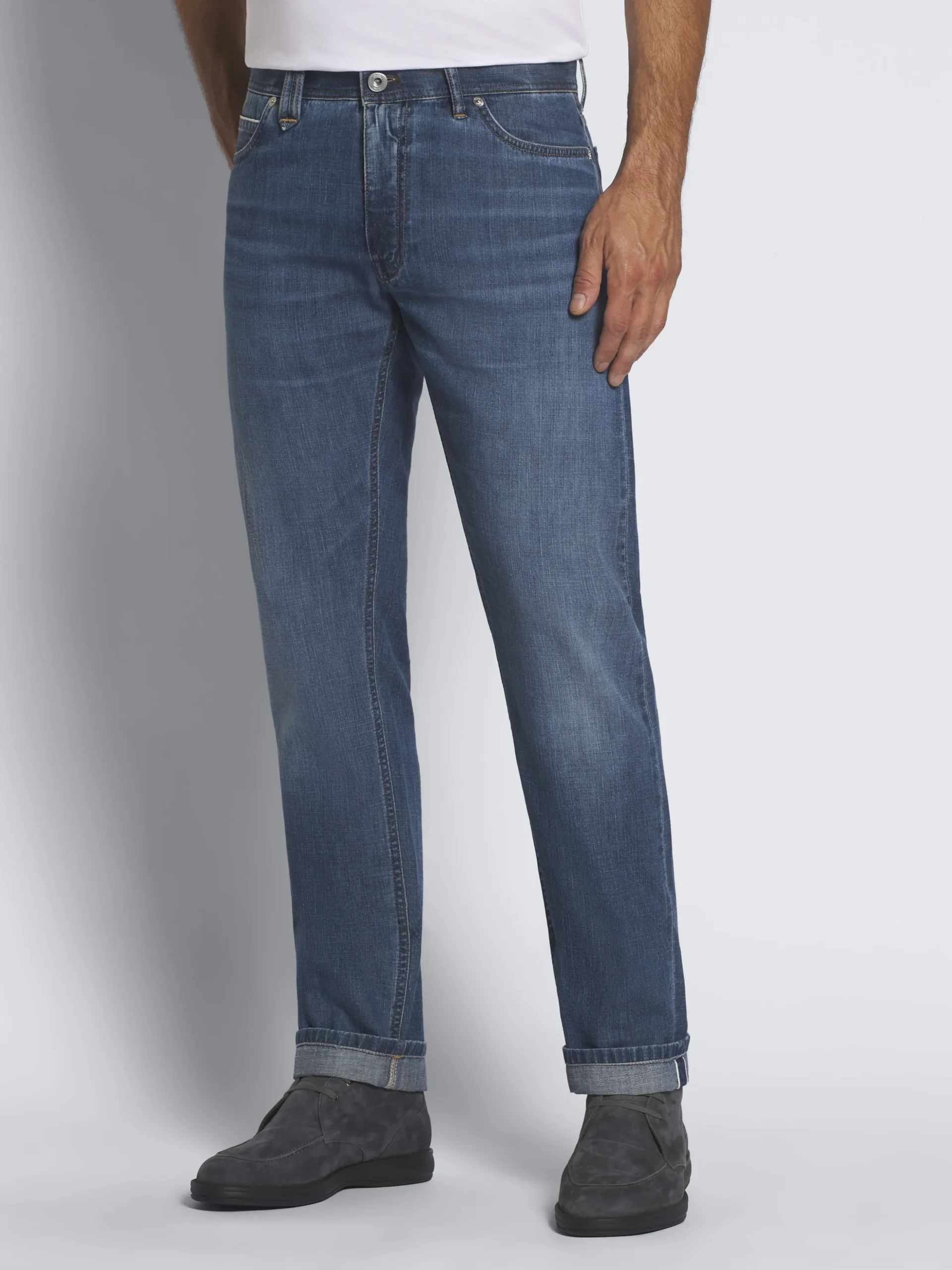 Blue cotton selvedge denim Meribel jeans