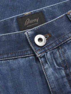 Blue cotton selvedge denim Meribel jeans