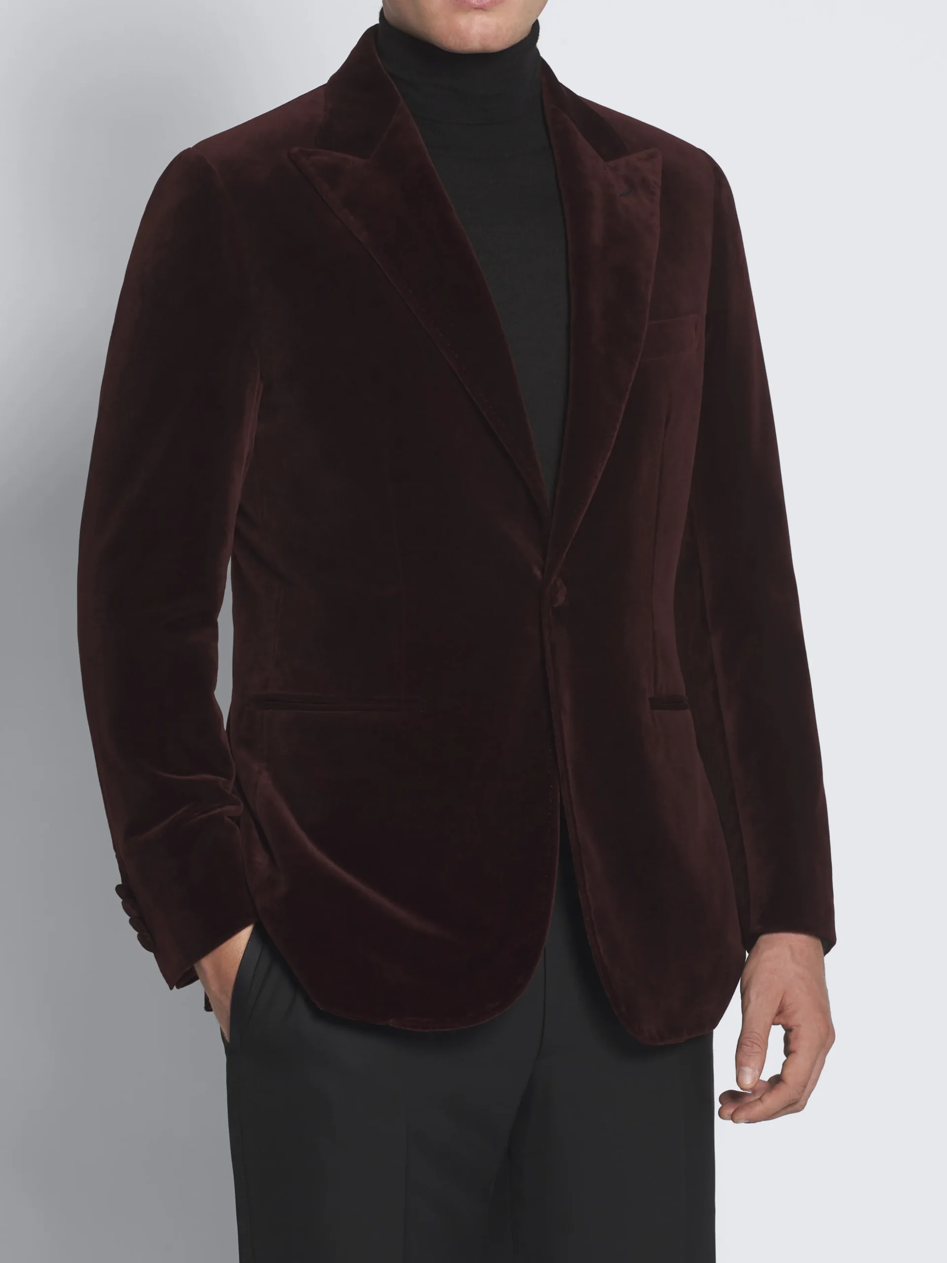 Bordeaux cotton velvet Virgilio jacket
