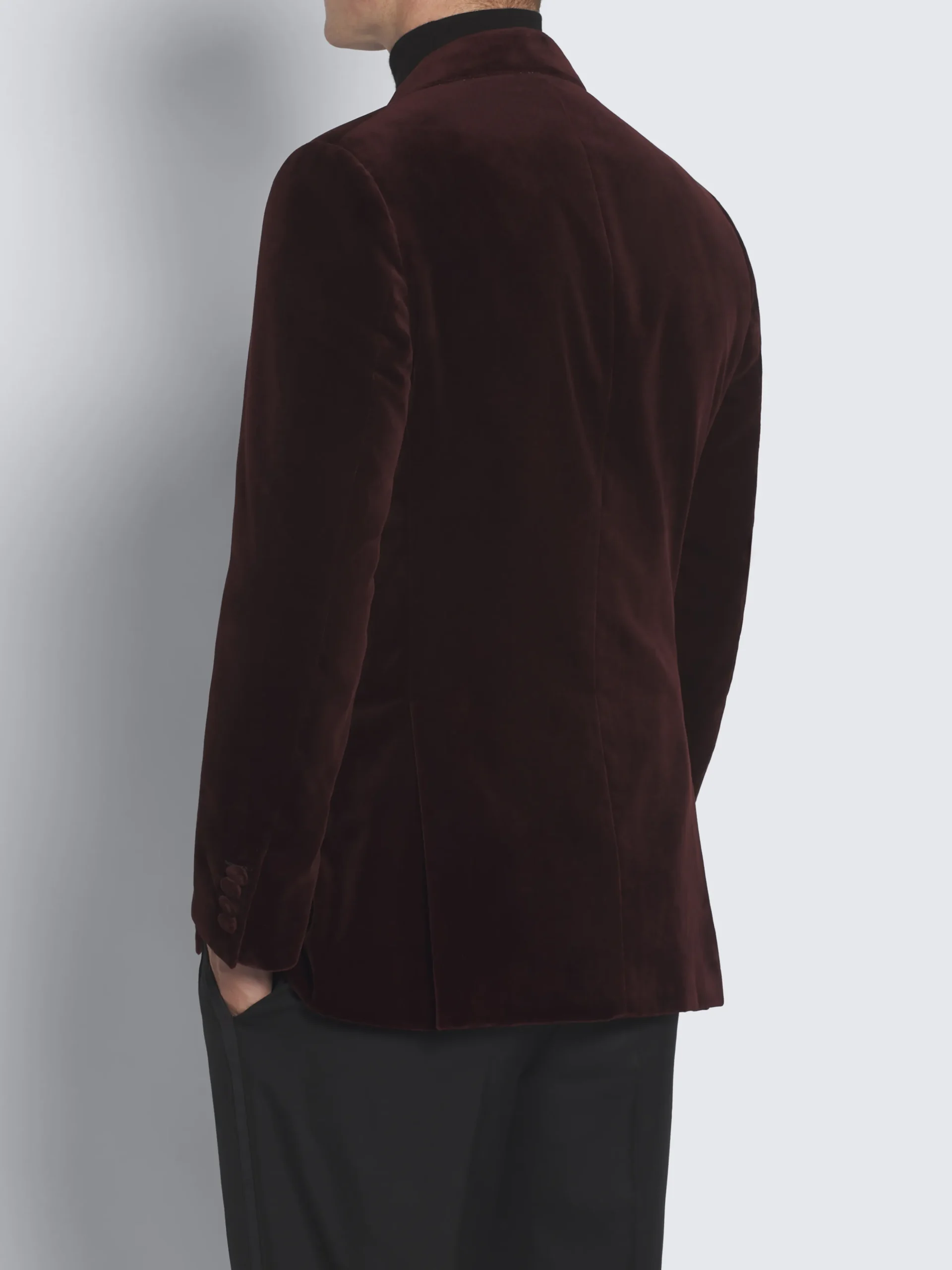 Bordeaux cotton velvet Virgilio jacket