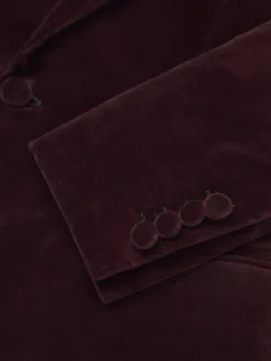Bordeaux cotton velvet Virgilio jacket