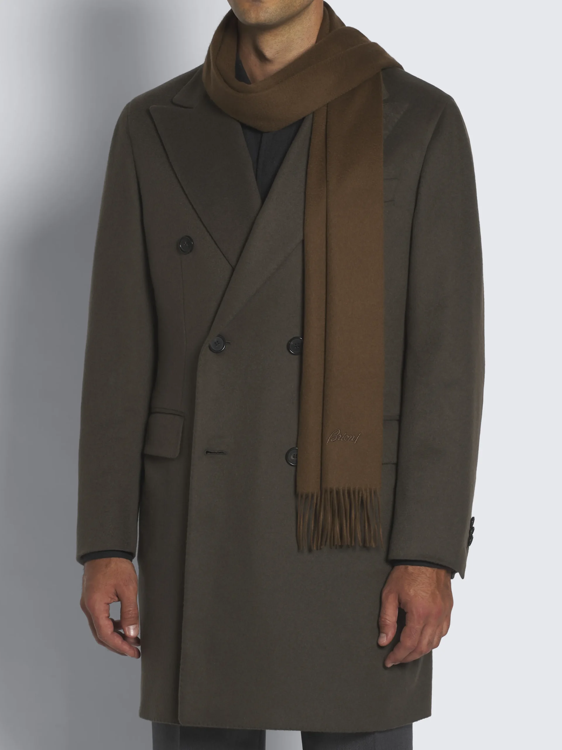 Brown cashmere scarf