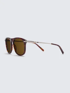 Burnt brown aviator sunglasses