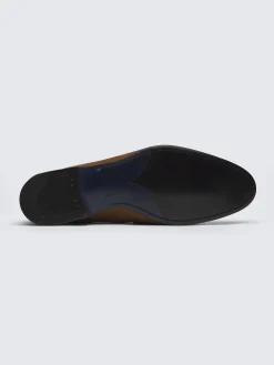 Burnt brown nubuck Appia penny loafers