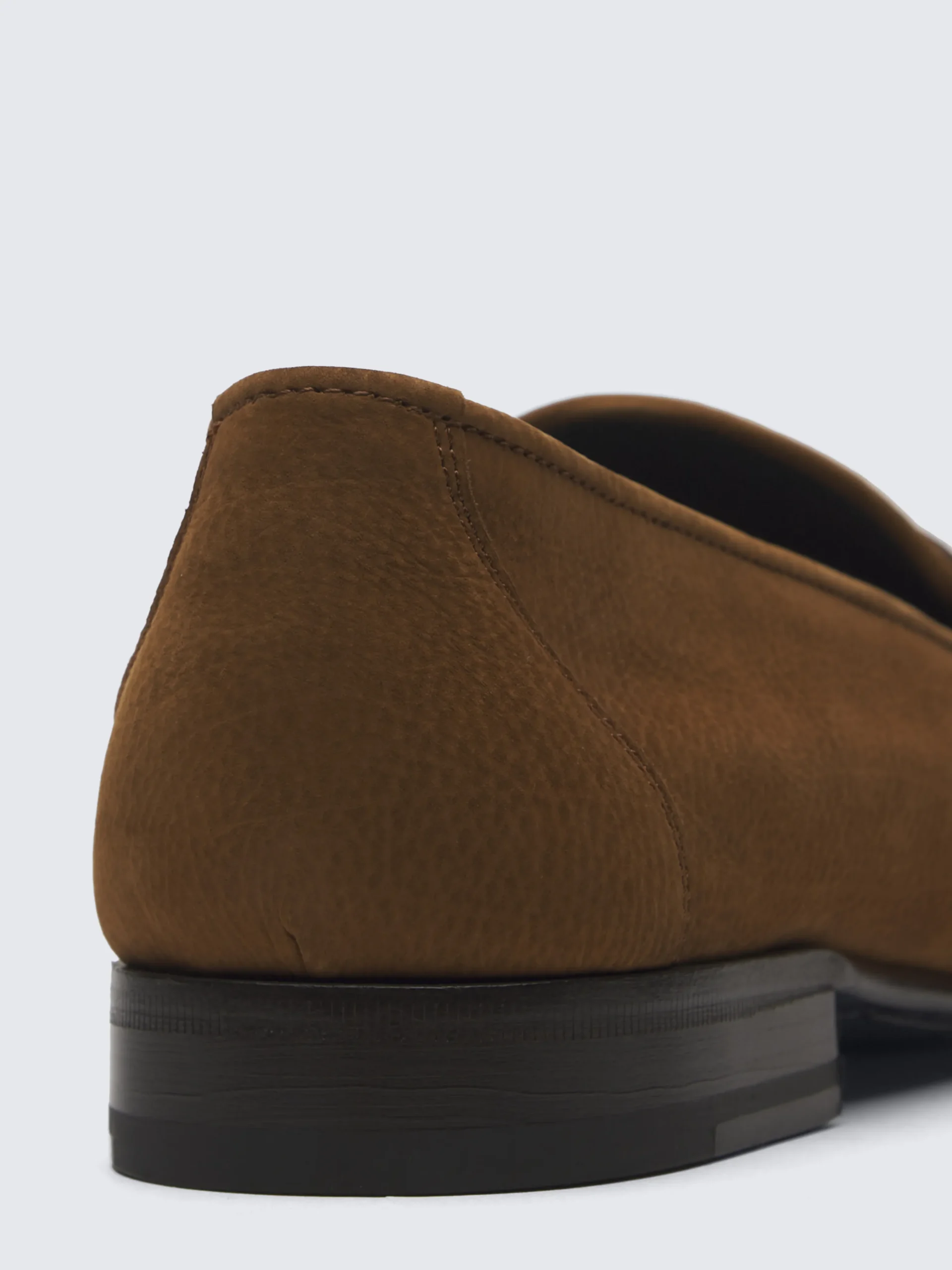 Burnt brown nubuck Appia penny loafers