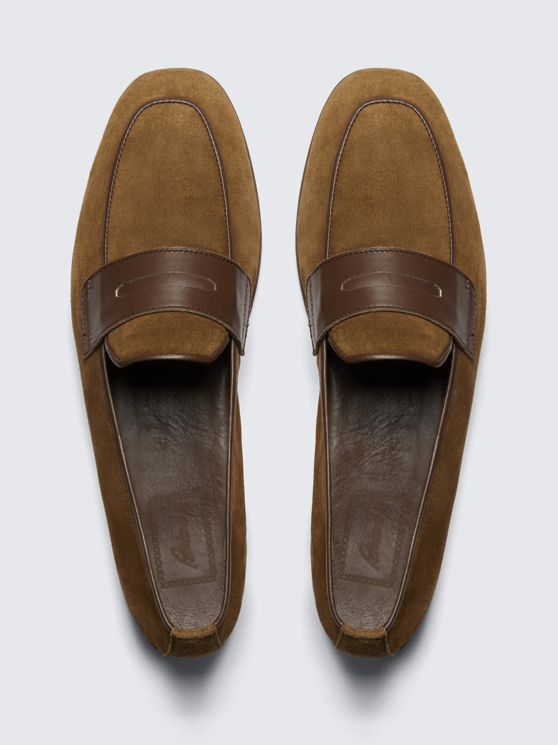 Burnt brown suede Monza driver loafers