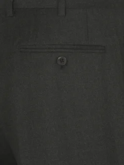 Charcoal grey flannel wool Tigullio trousers