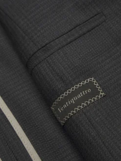 Charcoal grey glen plaid Super 150's responsible wool flannel Plume suit