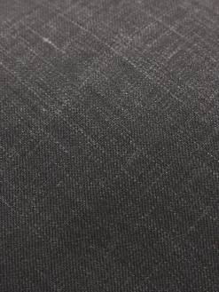 Charcoal grey silk, cashmere and linen twill tie