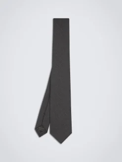 Charcoal grey Super 150's structured responsible wool tie