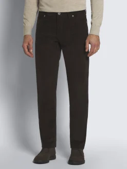Dark brown cotton corduroy Meribel trousers