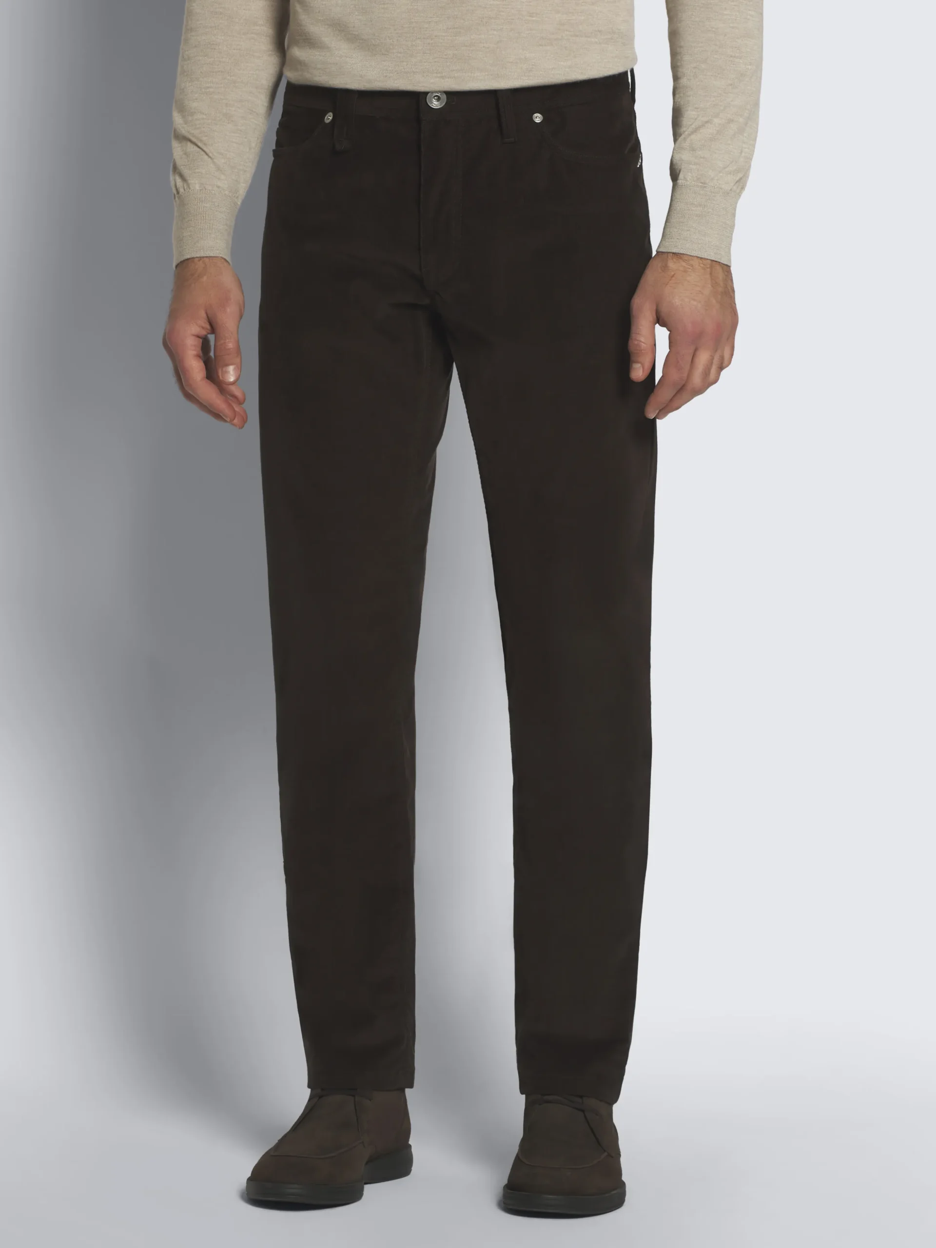 Dark brown cotton corduroy Meribel trousers