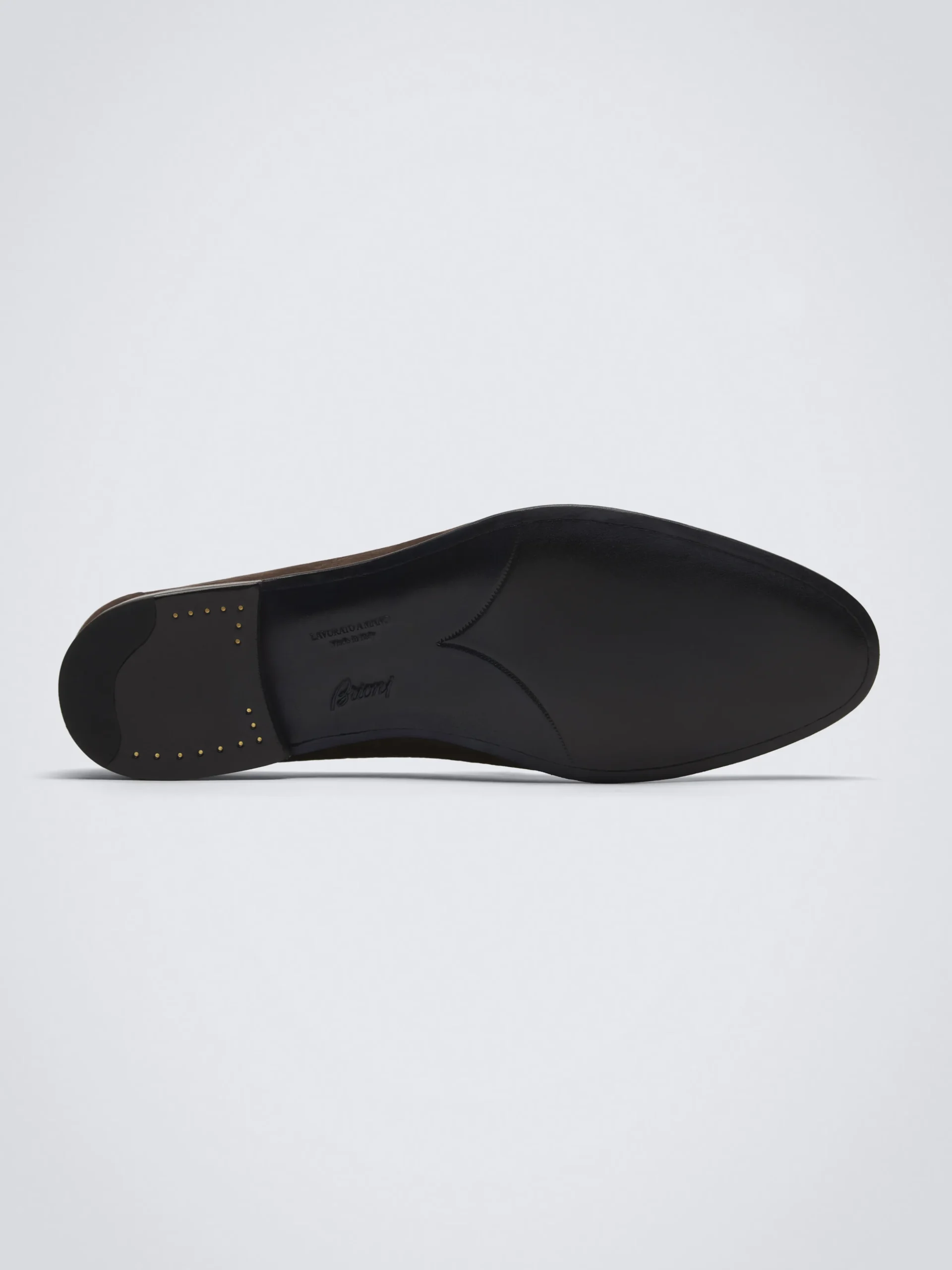 Dark brown nubuck Appia penny loafer