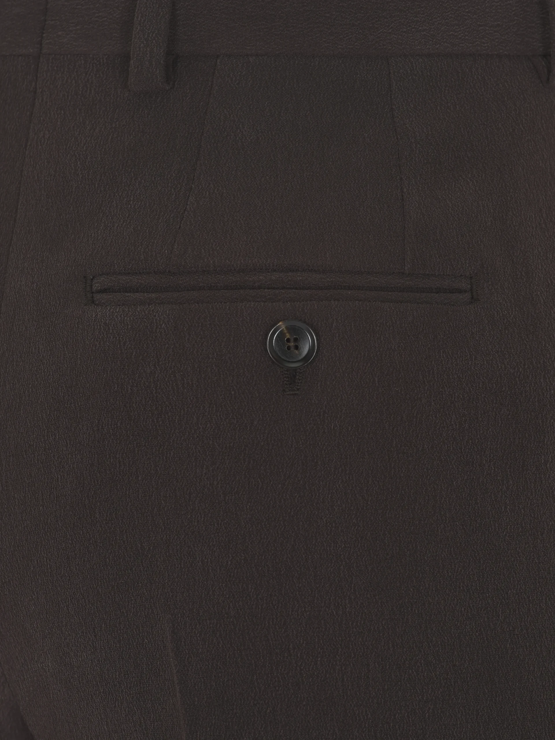 Dark brown silk cady flare trousers