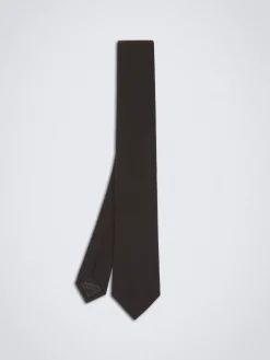 Dark brown silk cady tie