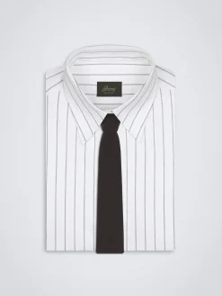 Dark brown silk cady tie