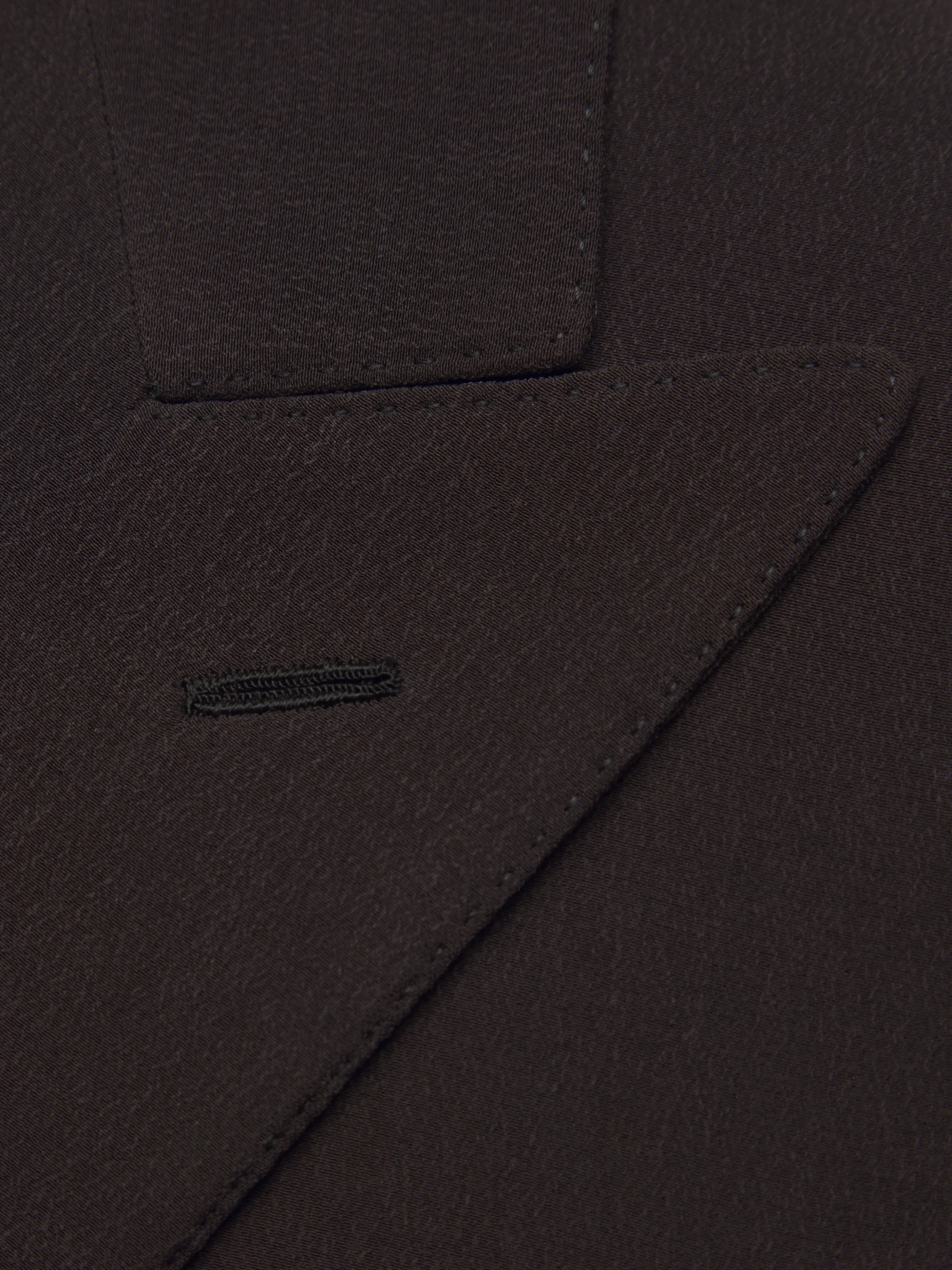 Dark brown silk cady Virgilio jacket