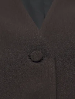 Dark brown silk cady waistcoat