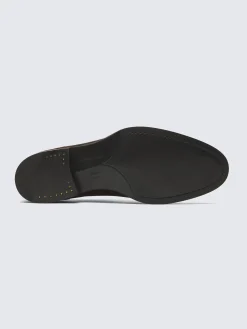 Dark brown suede Bruton derby shoes