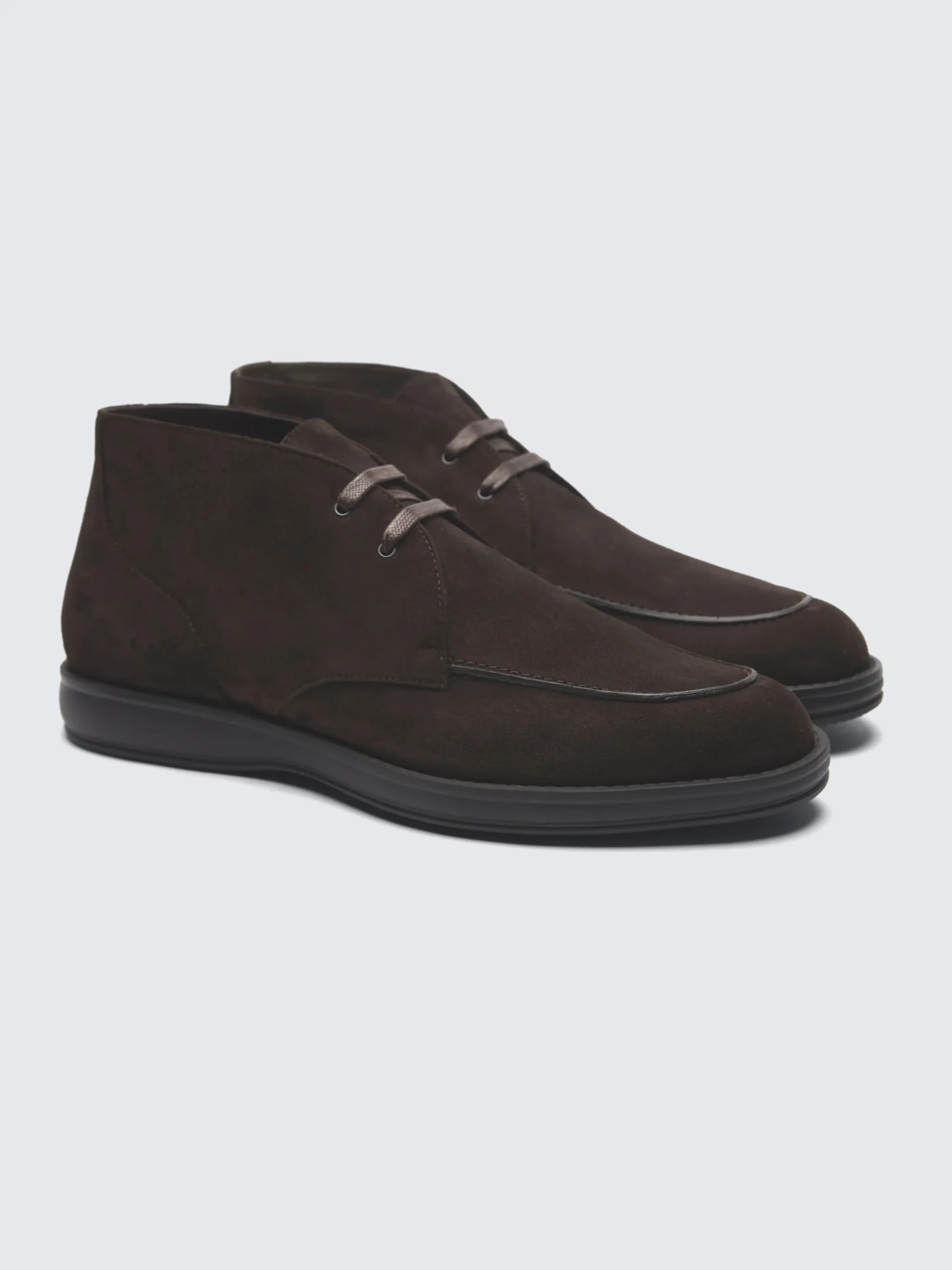 Dark brown suede Journey desert boots