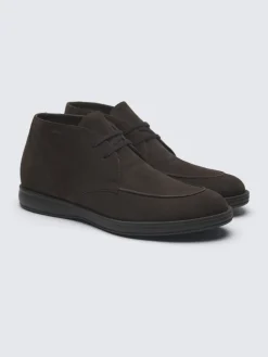 Dark brown suede Journey desert boots