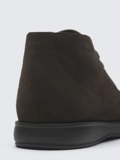 Dark brown suede Journey desert boots