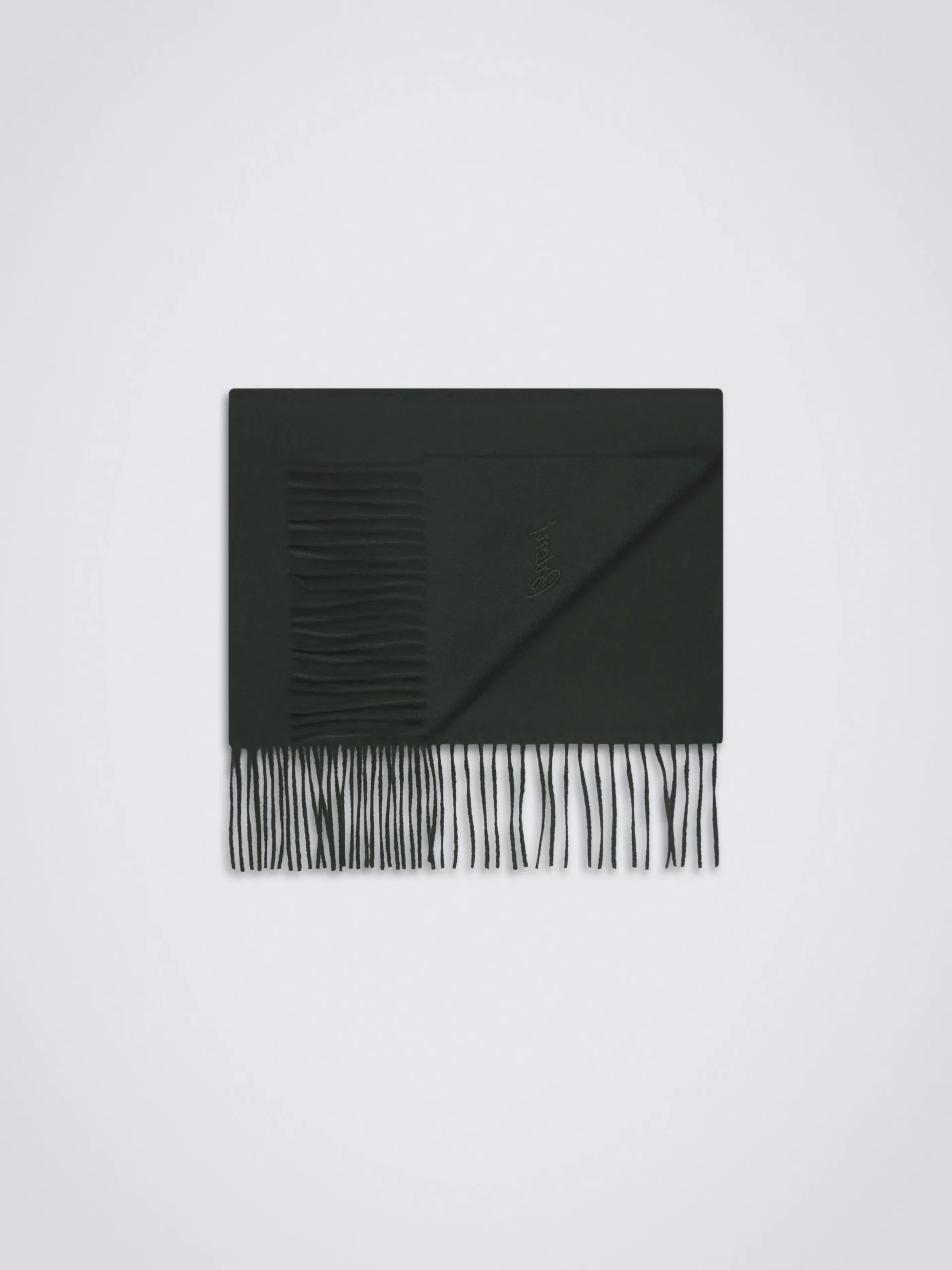 Dark green cashmere scarf