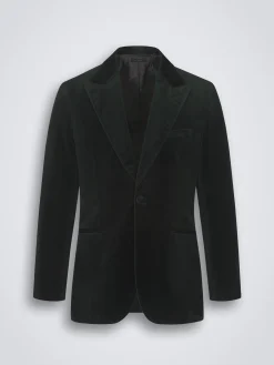 Dark green cotton velvet Virgilio jacket