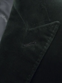 Dark green cotton velvet Virgilio jacket