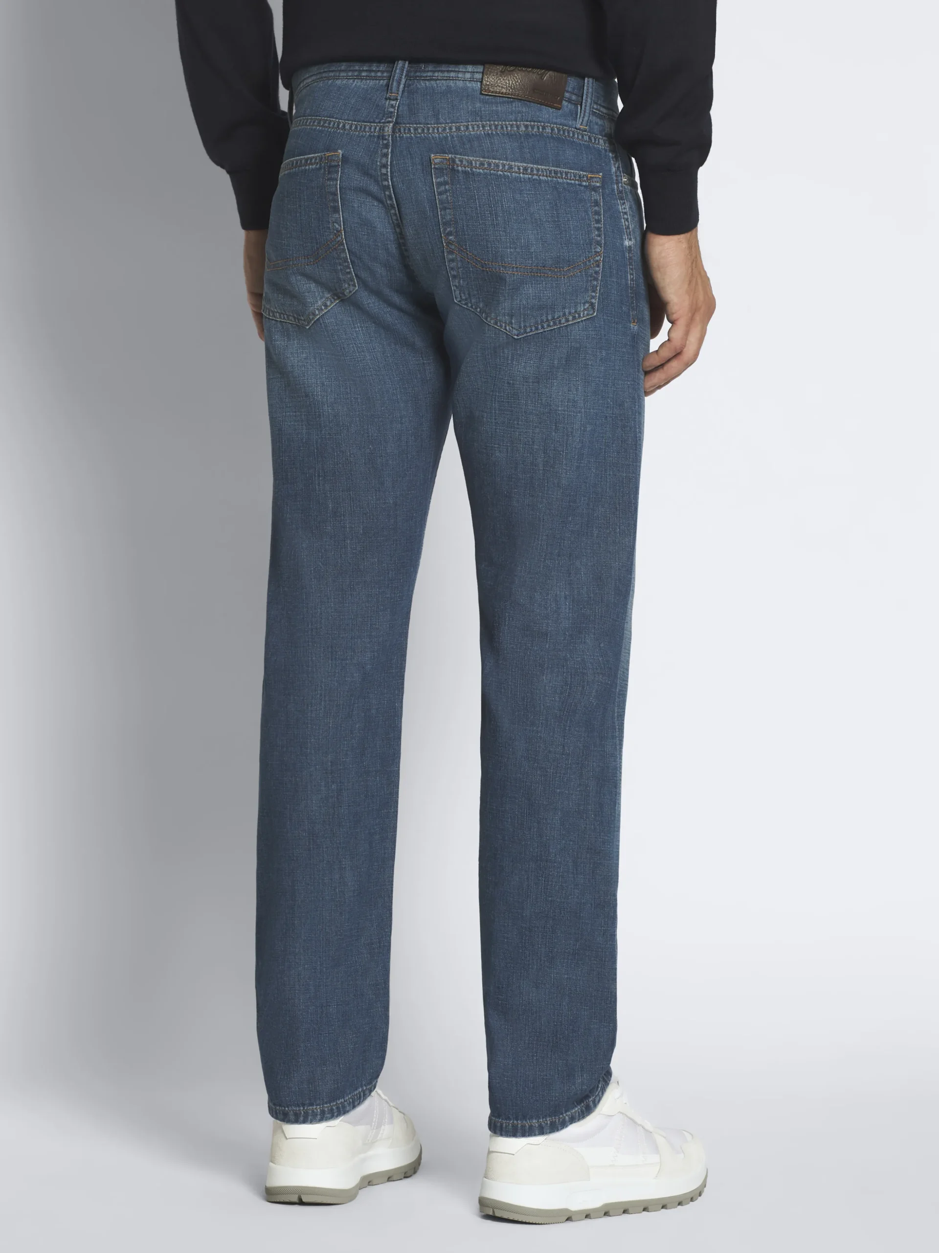 Denim blue cotton Meribel selvedge jeans