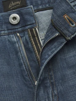 Denim blue cotton Meribel selvedge jeans