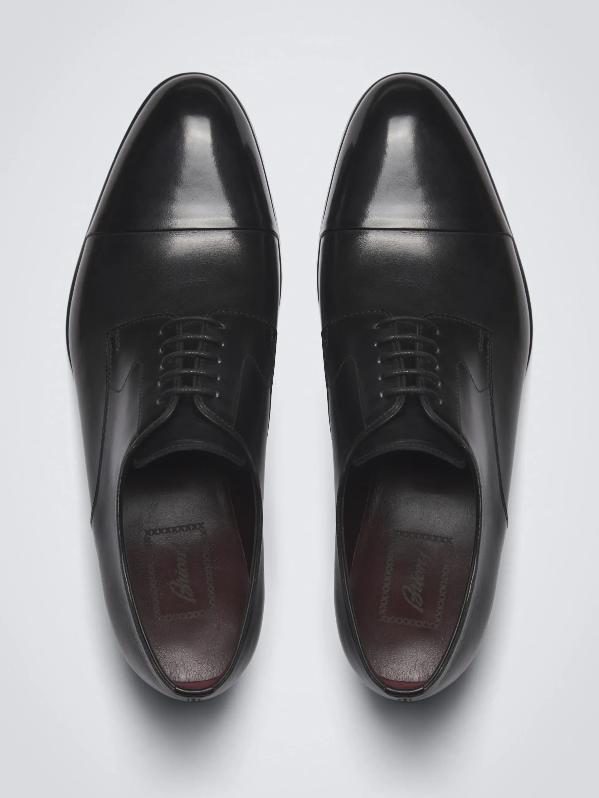 Essential black calf leather Milano derby shoes