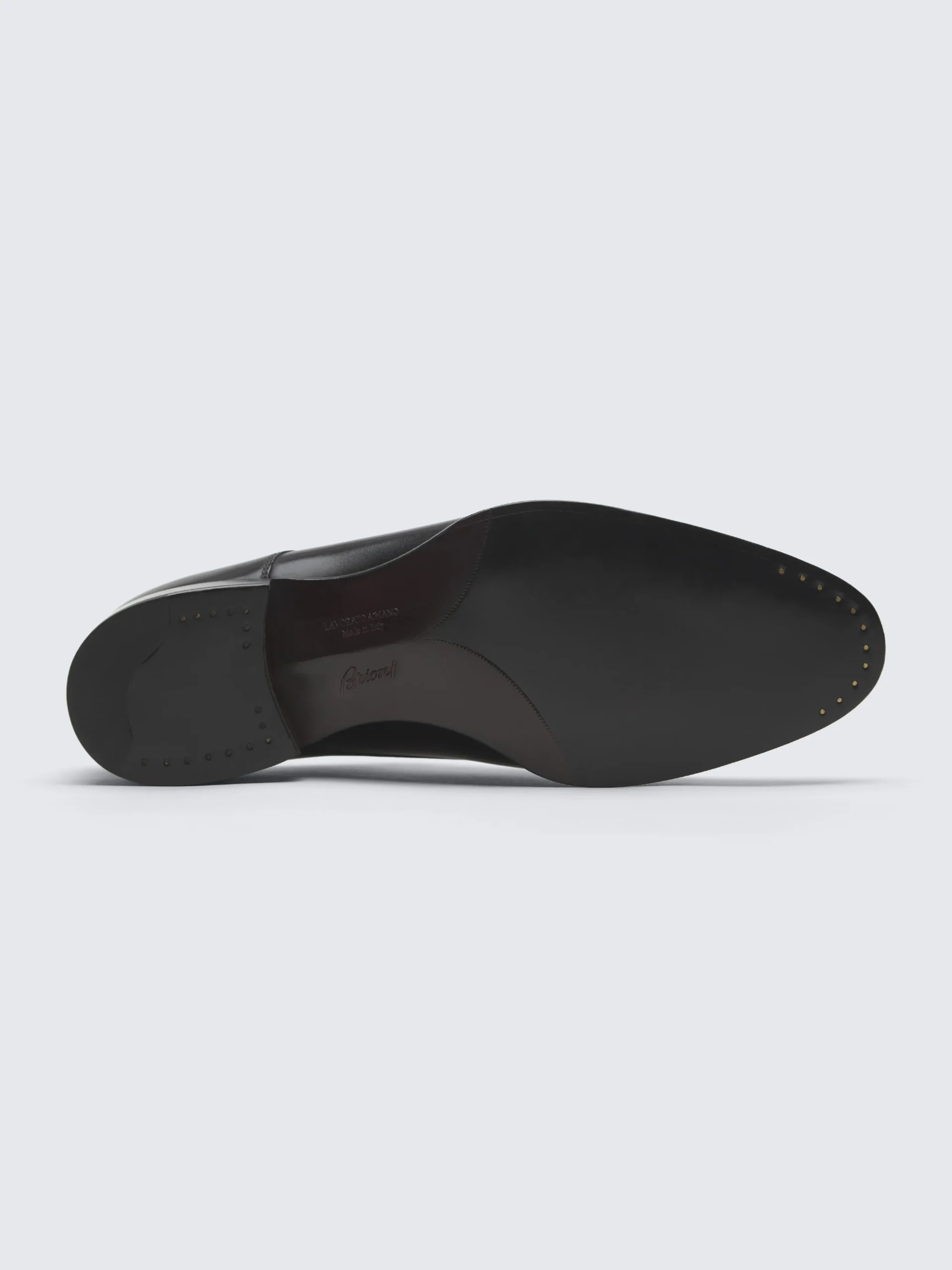 Essential black calf leather Milano derby shoes