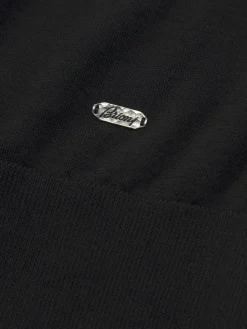 Essential black cashmere and silk turtleneck sweater