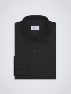 Essential black cotton formal shirt