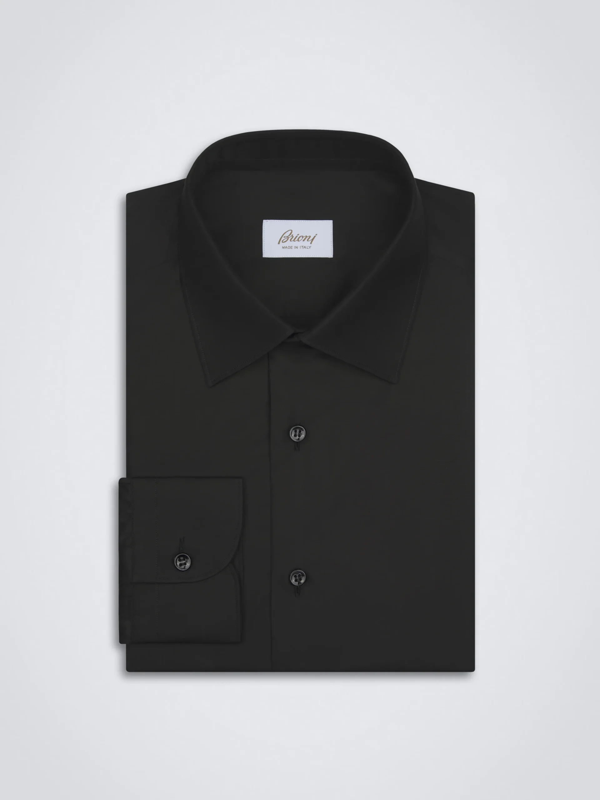 Essential black cotton formal shirt