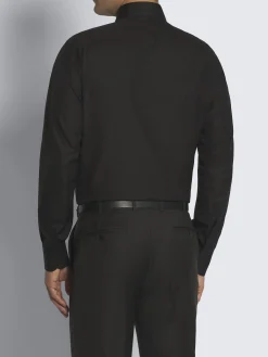 Essential black cotton formal shirt