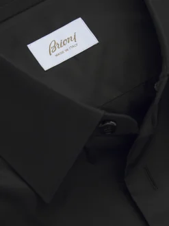 Essential black cotton formal shirt