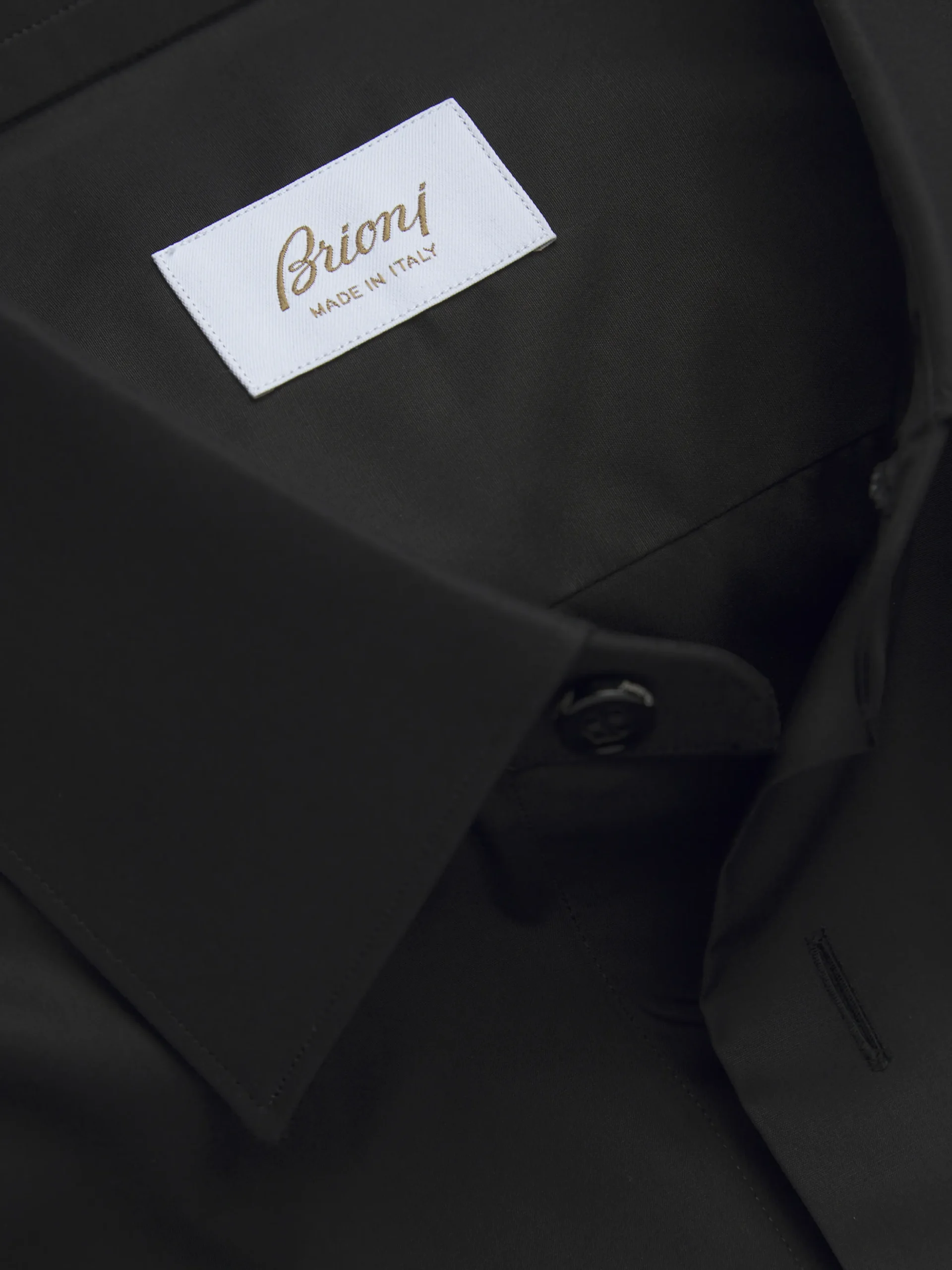 Essential black cotton formal shirt