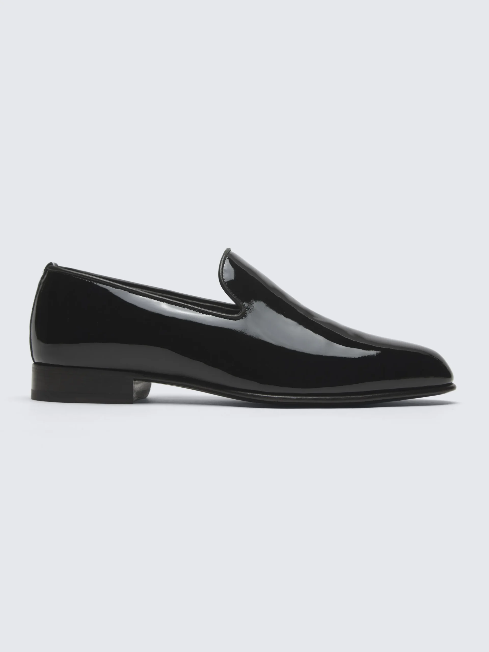 Essential black patent leather evening loafers