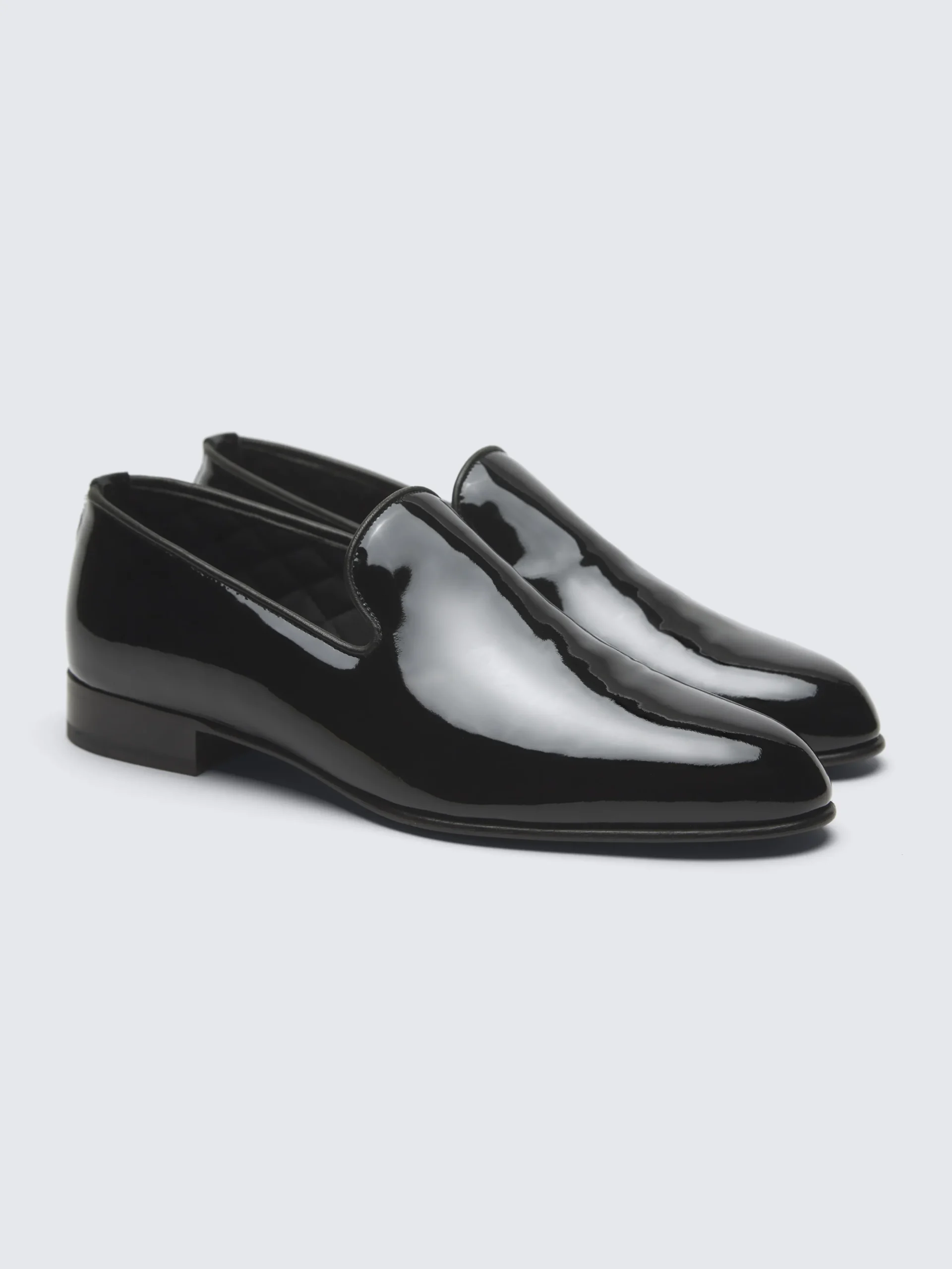 Essential black patent leather evening loafers