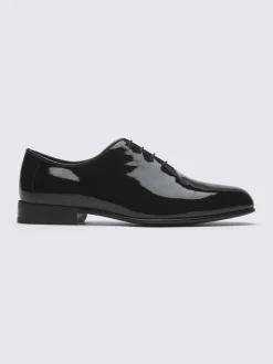 Essential black patent leather evening oxford shoes