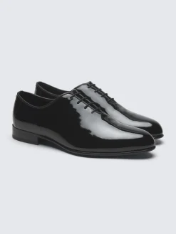 Essential black patent leather evening oxford shoes