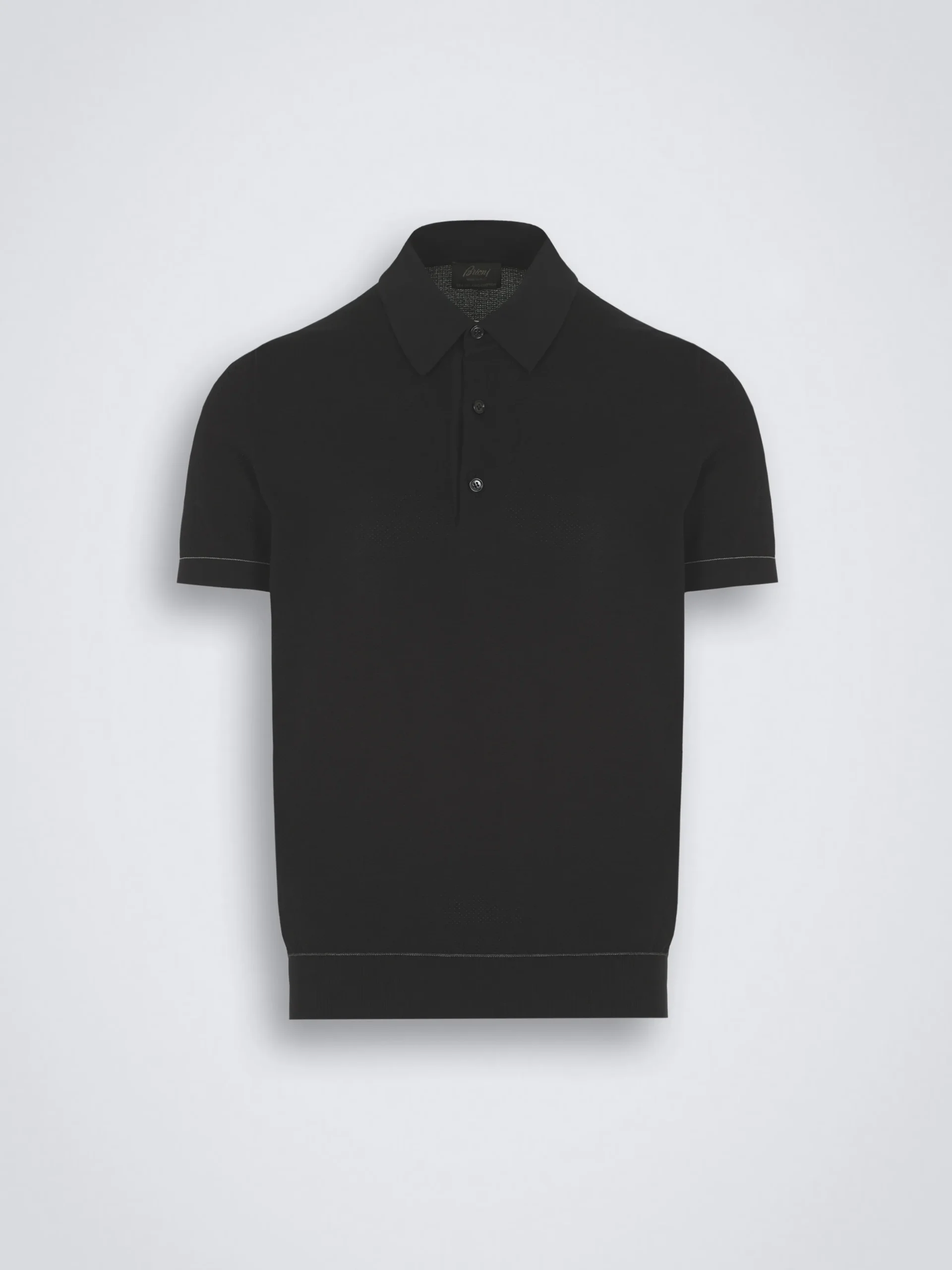 Essential black Sea Island cotton polo