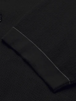 Essential black Sea Island cotton polo