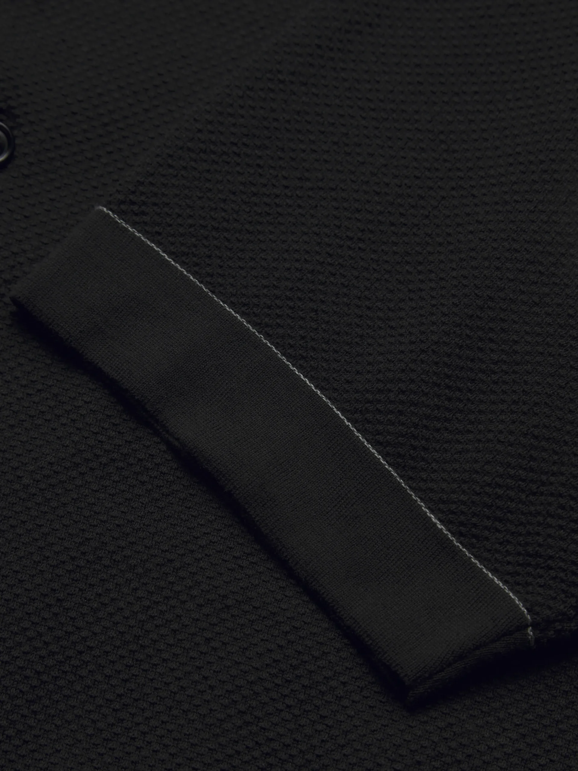 Essential black Sea Island cotton polo